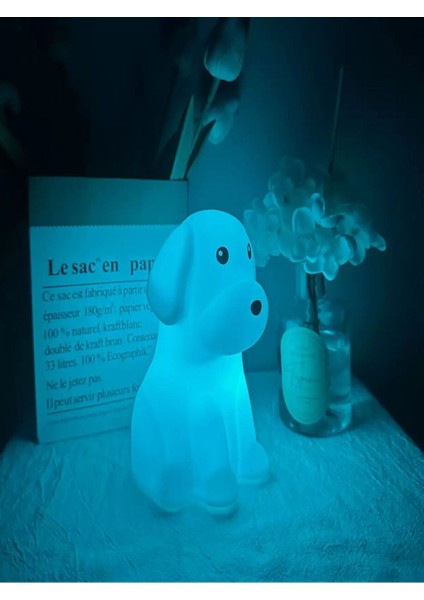 Renkli Köpek Şekilli Dokunmatik Gece Lambası, Şık ve Kullanışlı Dekoratif Aydınlatma modelleri