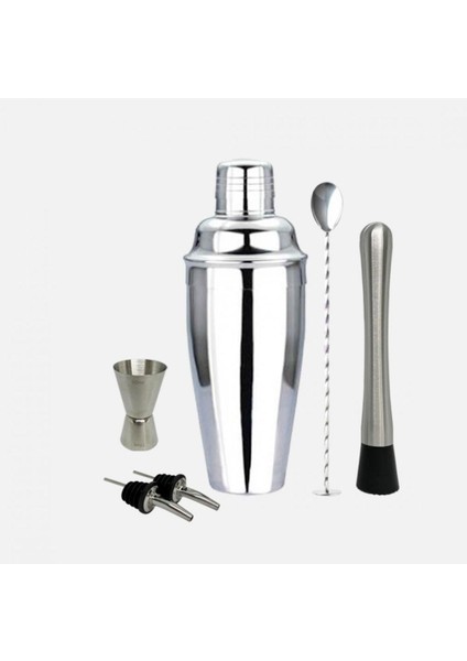 6 Parça Kokteyl Hazırlık Seti, Şık ve Kullanışlı Ev Içi Içecek Hazırlama Seti
