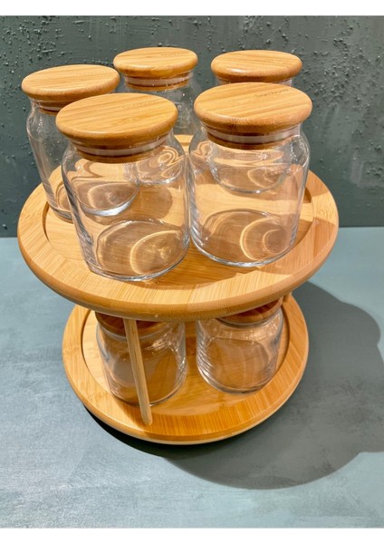 Dönen 11 Parça Baharatlık Seti, Şık ve Kullanışlı Mutfak Aksesuarı