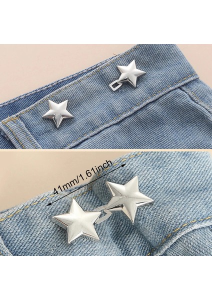 Pantolon Beli Daraltma Aparatı, Kemer, Gümüş Renk Yıldız Model, Yıldız, Gümüş Renk, Yıldız Model Kemer
