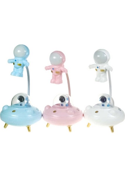 USB Şarjlı Masa Lambası, Modern ve Şık Beyaz Tasarım