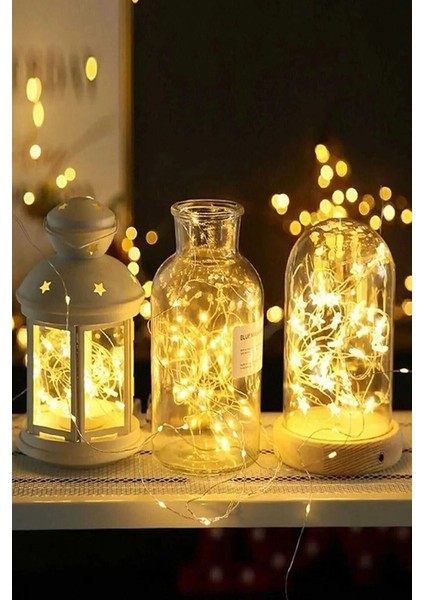 Renkli LED Işık 10 mt Pilli Noel Ağacı ve Parti Dekorasyonu fiyatları