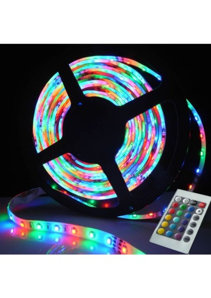 Renkli Uzaktan Kumandalı 20 Fonksiyonlu 5 Metre Şerit LED Işık Seti fiyatları