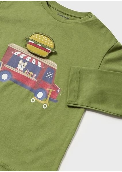 Erkek Bebek Yeşil T-Shirt Uzun Kollu modelleri