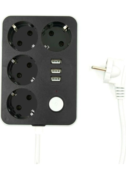 Akım Koruyuculu 3usb Port Hızlı Şarjlı 4lü Priz modelleri