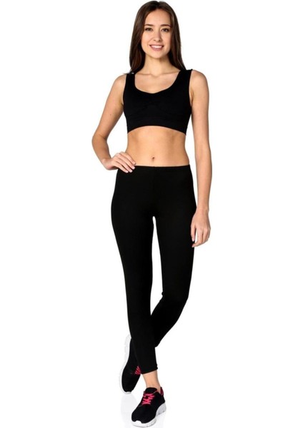 Kadın Siyah Termal Şardonlu Thermo Cool Tayt