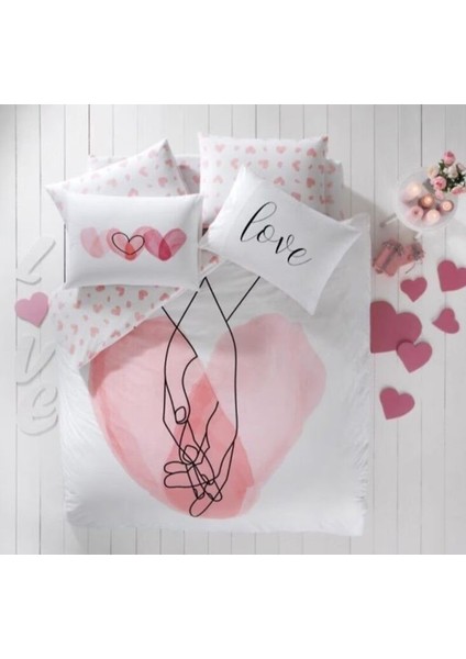 Mulvxurg URG02 Feeling Pembe Çift Kişilik Nevresim Takımı (Mulvix)