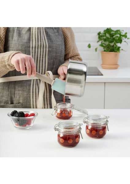 6 Adet Turuncu Kapaklı Cam Kavanoz 13 cl Güneş Desenli Hava Geçirmez Kapak fırsatları