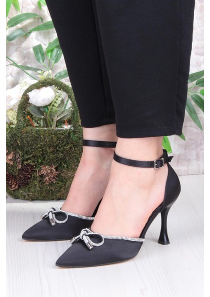 35695 Saten Fiyonklu Biye Taşlı Topuklu Abiye Ayakkabı Kadın Ayakkabı fiyatları