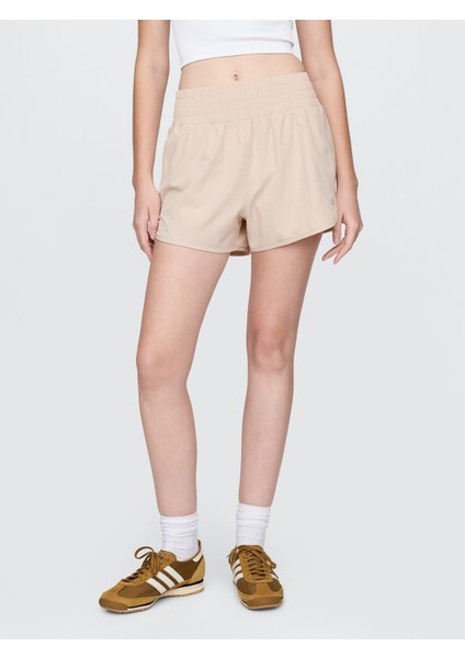 Kadın Krem Gapfit High Rise Koşu Şortu