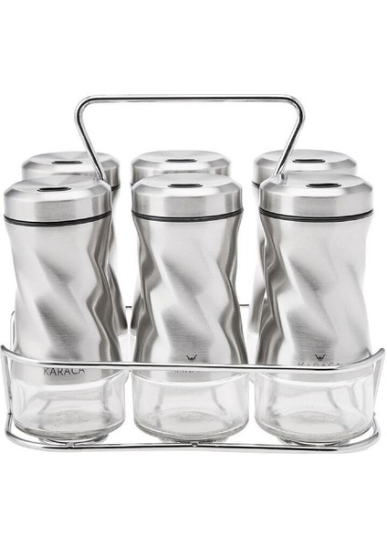 Şeffaf Cam Baharat Takımı, 7 Parça, Şık ve Kullanışlı Tasarım fırsatları