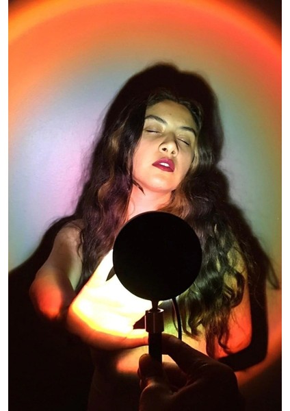 Kumandalı Gün Batımı Projektör Lamba, Renkli ve USB LED Işık, Dekoratif Masa Lambası modelleri