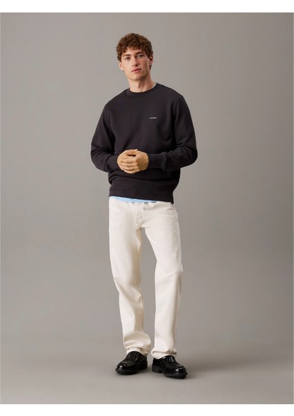Ck J30J327530 Calvın Kleın Label Crew Neck Erkek Sweatshırt fırsatları
