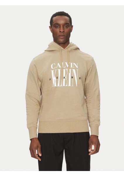 Ck J30J327520 Serıf Font Graphıc Hoodıe Erkek Sweatshırt fiyatları