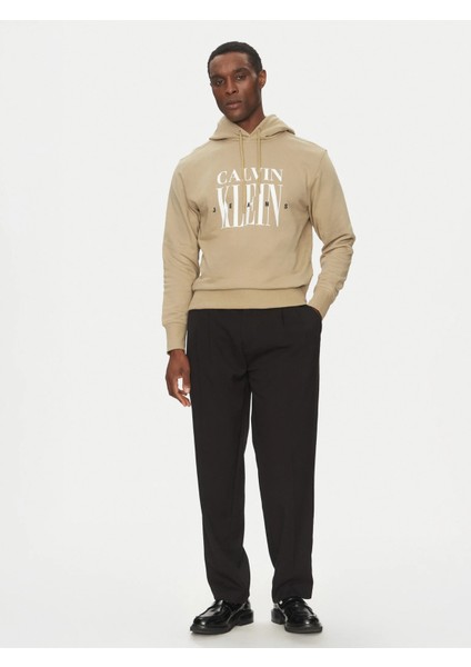 Ck J30J327520 Serıf Font Graphıc Hoodıe Erkek Sweatshırt modelleri