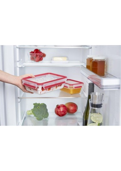 Fırınlanabilir Cam Saklama Kabı, 1,3 L, Kırmızı, Sağlam ve Şık Tasarım indirimleri