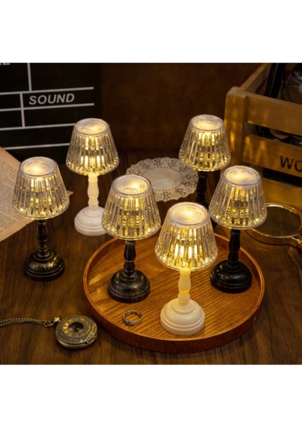 Renkli 2'li Kristal Elmas LED Masa Lambası, Pilli, Mini, Şeffaf Abajur, 12 cm fiyatları