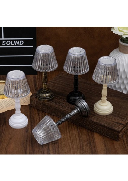Renkli 2'li Kristal Elmas LED Masa Lambası, Pilli, Mini, Şeffaf Abajur, 12 cm indirimleri