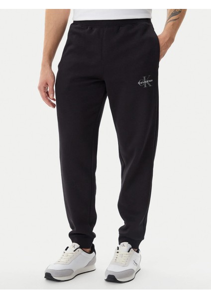 Ck LV040BM802 Monologo Fleece Jogger Erkek Eşofman Alt
