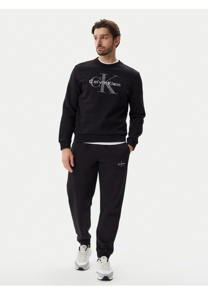 Ck LV040BM802 Monologo Fleece Jogger Erkek Eşofman Alt modelleri