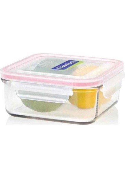 Kare Cam Saklama Kabı 900 Ml, Çok Renkli, Pratik ve Şık Saklama Çözümü