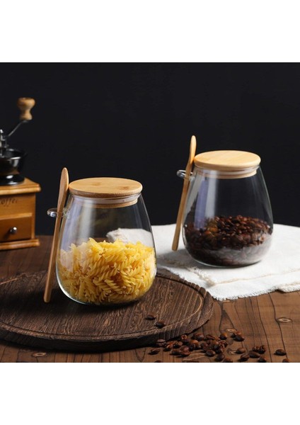 3lü Cam Baharat Kavanoz Seti, Bambu Kapak, 1000 Ml, Şeffaf, Şık ve Kullanışlı fırsatları