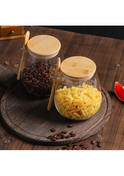 3lü Cam Baharat Kavanoz Seti, Bambu Kapak, 1000 Ml, Şeffaf, Şık ve Kullanışlı indirimleri