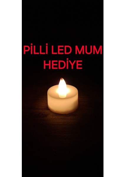 Büyük Çam Ağacı Işıklı Ledli Pilli Mum Dekoratif Gece Lambası Kış Evi Beyaz fiyatları