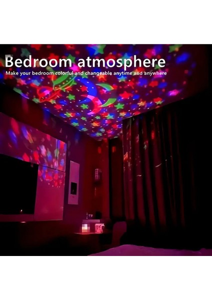 Renkli Yıldızlı Projeksiyon Gece Lambası, Sıcak ve Rahat Atmosuz Aydınlatma modelleri