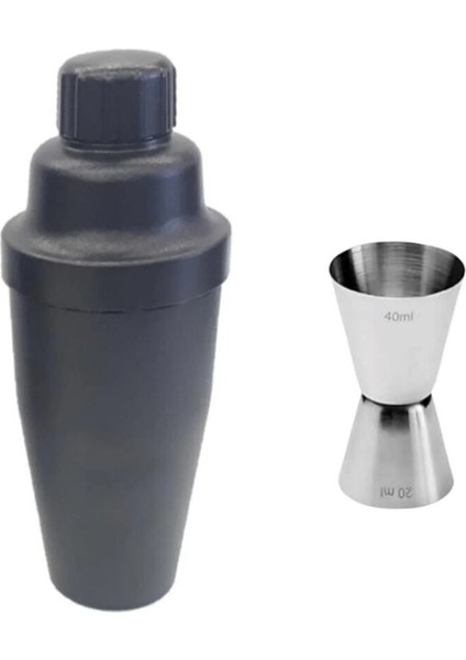 3 Parça Kokteyl Seti: Shaker, Jigger, Bar Kaşığı, Ölçek, 700 ml fırsatları