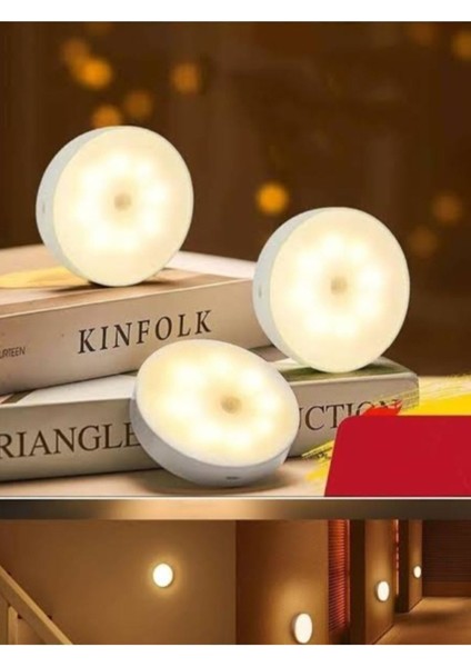 Sensörlü LED Dolap Içi Lamba, Beyaz, Enerji Tasarruflu ve Şık Tasarım