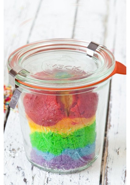 290 ml Çok Renkli Cam Saklama Kavanoz Seti (4'lü) fırsatları