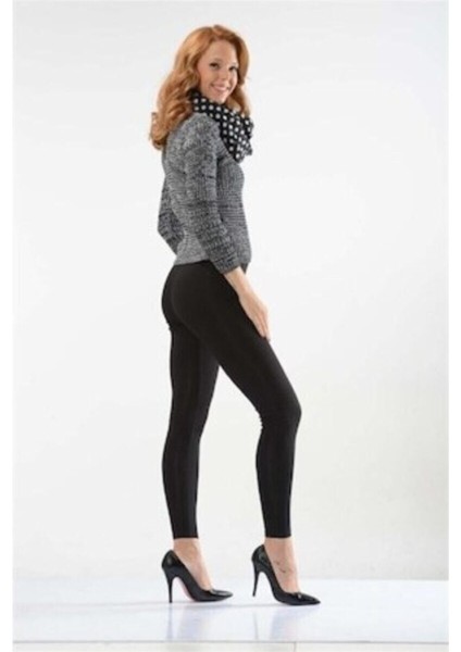 Kadın Siyah Kışlık Termal Tayt Içlik