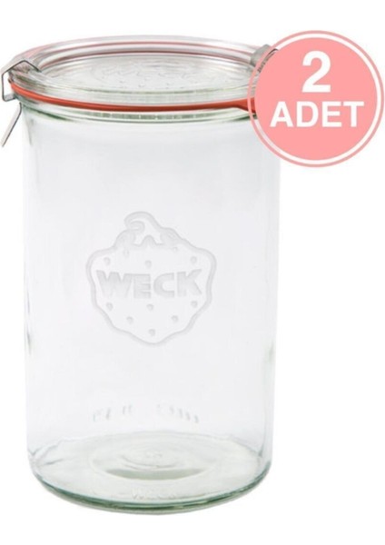 Doğal Cam Saklama Kavanozu 2'li, 1000 Ml, Şık ve Kullanışlı Tasarım