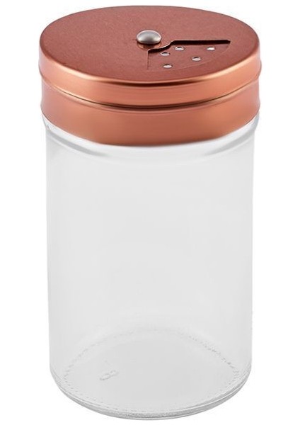 8'li Bakır Baharat Takımı, Cam Standlı, Şık ve Dayanıklı Tasarım