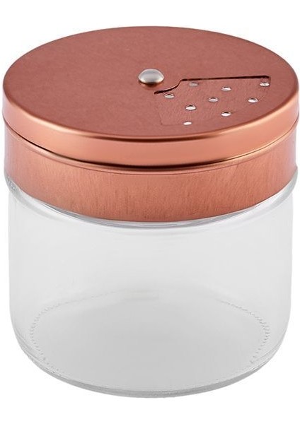 8'li Bakır Baharat Takımı, Cam Standlı, Şık ve Dayanıklı Tasarım