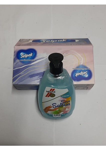 Turkuaz Sıvı Sabun+El Ve Yüz Havlusu,80 Lİ