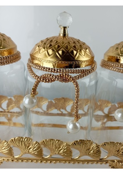 Renkli Dekoratif Çay Kahve Şekerlik Kavanoz Seti, Şık Sunum ve Söz Nişan Süsleri fırsatları