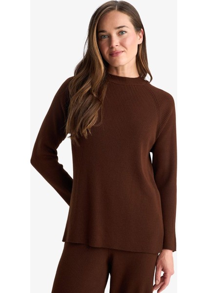 Regular Fit Bisiklet Yaka Basic Düz Triko Kazak D6911AX25WN modelleri