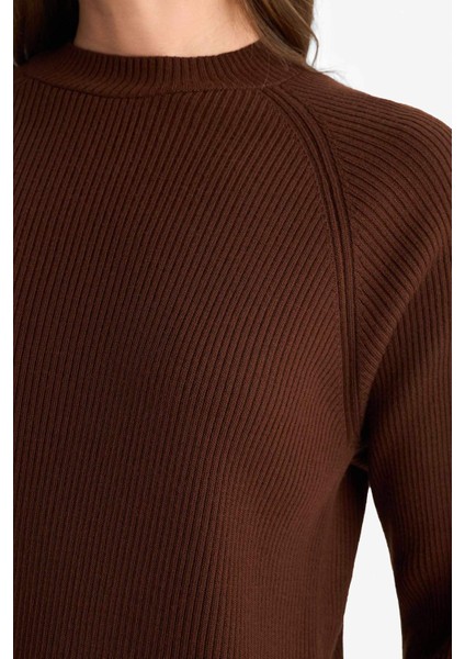 Regular Fit Bisiklet Yaka Basic Düz Triko Kazak D6911AX25WN indirimleri