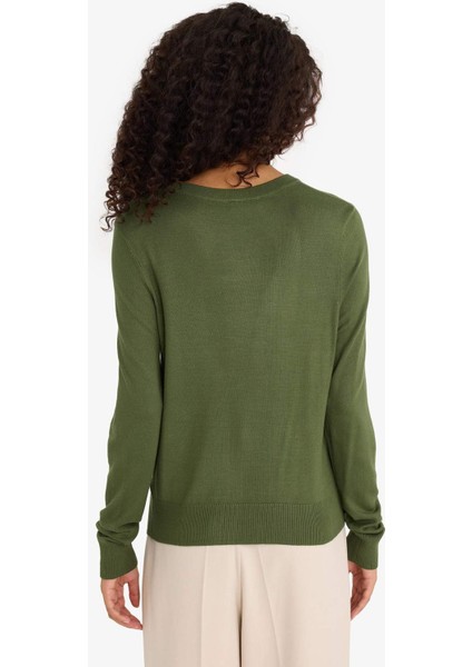 Regular Fit Bisiklet Yaka Triko Kazak E7889AX25WN