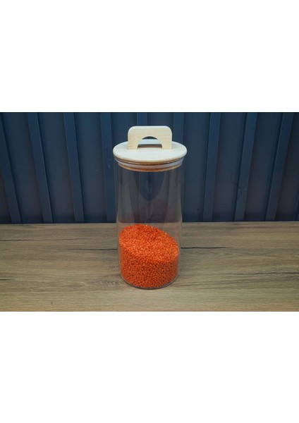 Bambu Tutma Kulplu Yuvarlak Cam Saklama Kabı Seti 3'lü, 1500ML Büyük Boy fırsatları