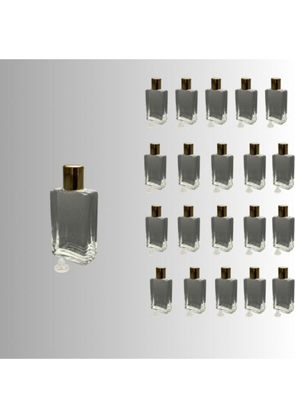 Şişe Seti, 20'li, Boş Cam, Parfüm ve Yağ Dolumu Için, Renkli Sarı