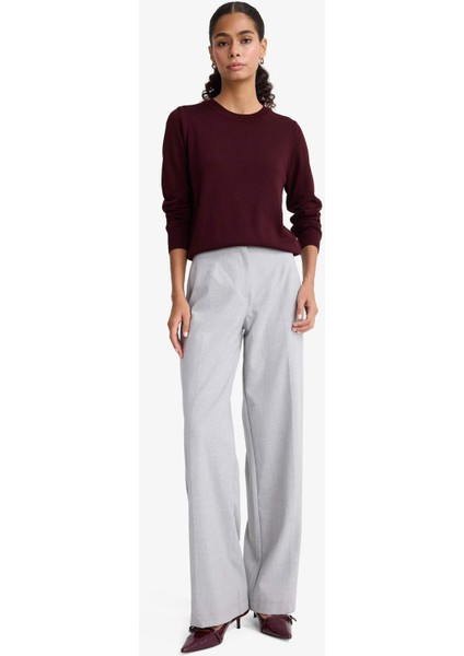 Regular Fit Bisiklet Yaka Triko Kazak E7889AX25WN fiyatları