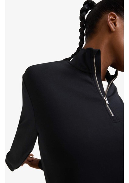 Fit Oversize Geniş Kalıp Yarım Fermuarlı Dik Yaka Modal Sweatshirt D7126AX25AU