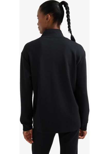 Fit Oversize Geniş Kalıp Yarım Fermuarlı Dik Yaka Modal Sweatshirt D7126AX25AU