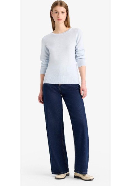 Regular Fit Bisiklet Yaka Triko Kazak F7091AZ25WN fiyatları