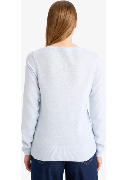 Regular Fit Bisiklet Yaka Triko Kazak F7091AZ25WN