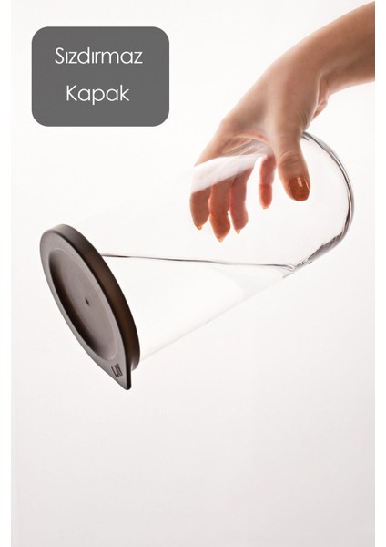 6'lı Cam Saklama Kabı Seti, Sızdırmaz Kapak, Etiketli, 1000 Cc, Gri Renk fırsatları