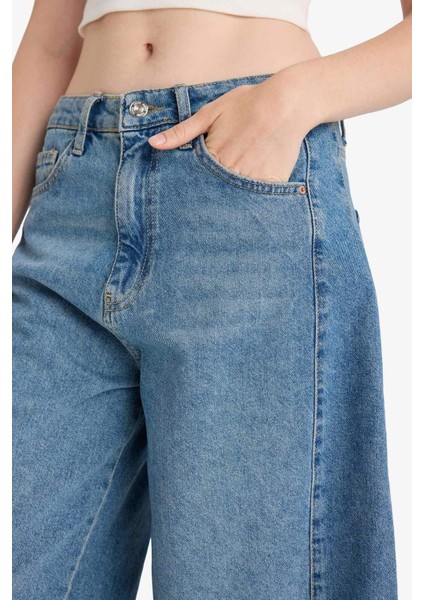 Yüksek Bel Jean Bermuda Şort F9098AX25HS indirimleri